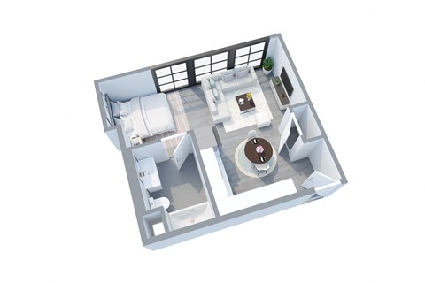 Floor plan for studio, 1 bath, 475 sqft